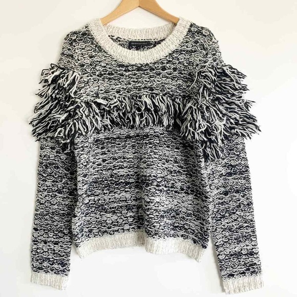 Banana Republic Women's Fringe Wool Alpaca
Blend Sweater Size M - Picture 2 of 7